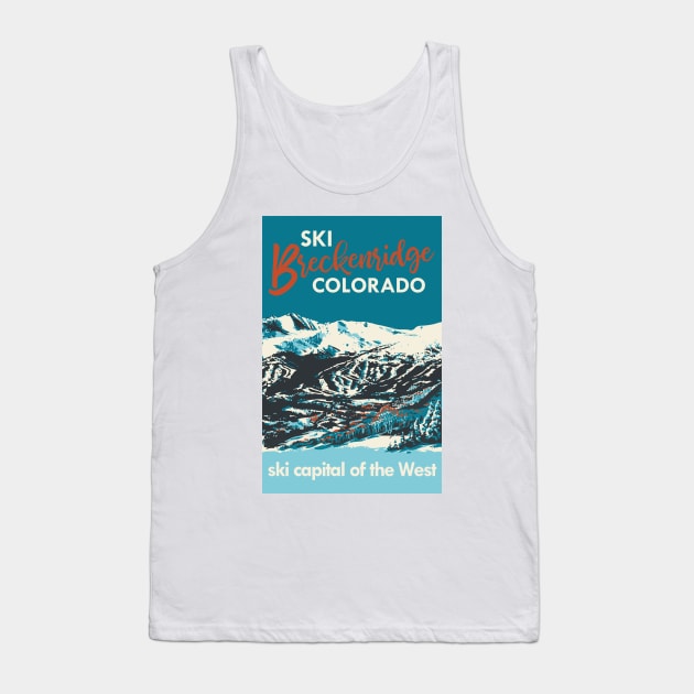 Breckenridge Vintage Ski Poster Tank Top by ROEDERcraft